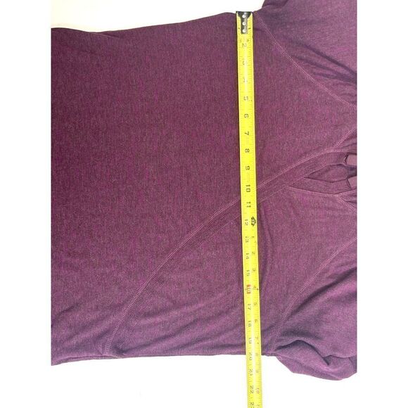 Athleta Womens Inner Twist Hooded Sweatshirt Long Sleeve Size Large Red Purple - Picture 9 of 13